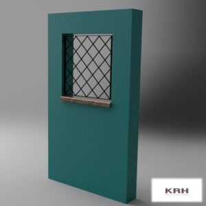 Rejas online de forja. Diseño cuadricular en barras diagonales. tallermetalico.com