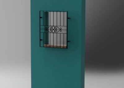 Reja hierro forja negro diseño clásico. Fácil instalación exterior. tallermetalico.com
