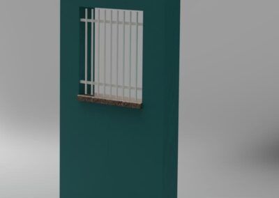 Reja de perfil tubular cuadrado, sin marco y barras verticales. Blanca. tallermetalico.com