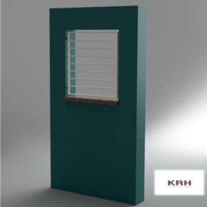 Reja de tubos cuadrados horizontales color blanco. tallermetalico.com