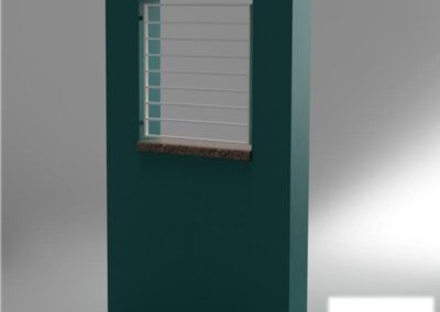 Reja de tubos cuadrados horizontales color blanco. tallermetalico.com